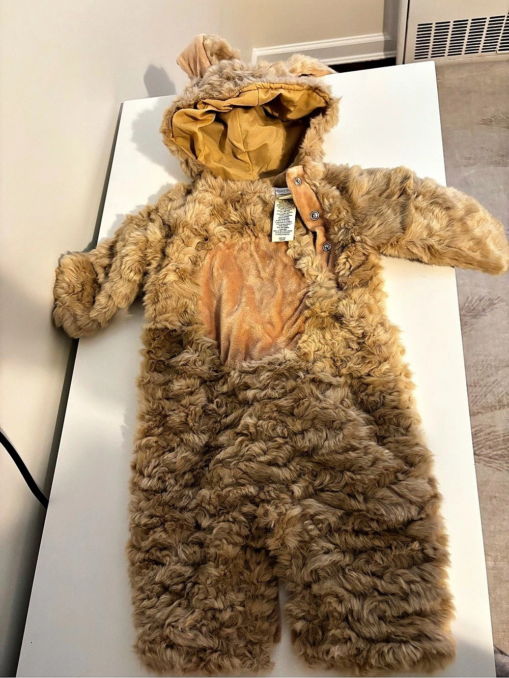 Pottery Barn Kids Baby Labradoodle Dog Halloween Costume Brown Baby 0 - 6 months